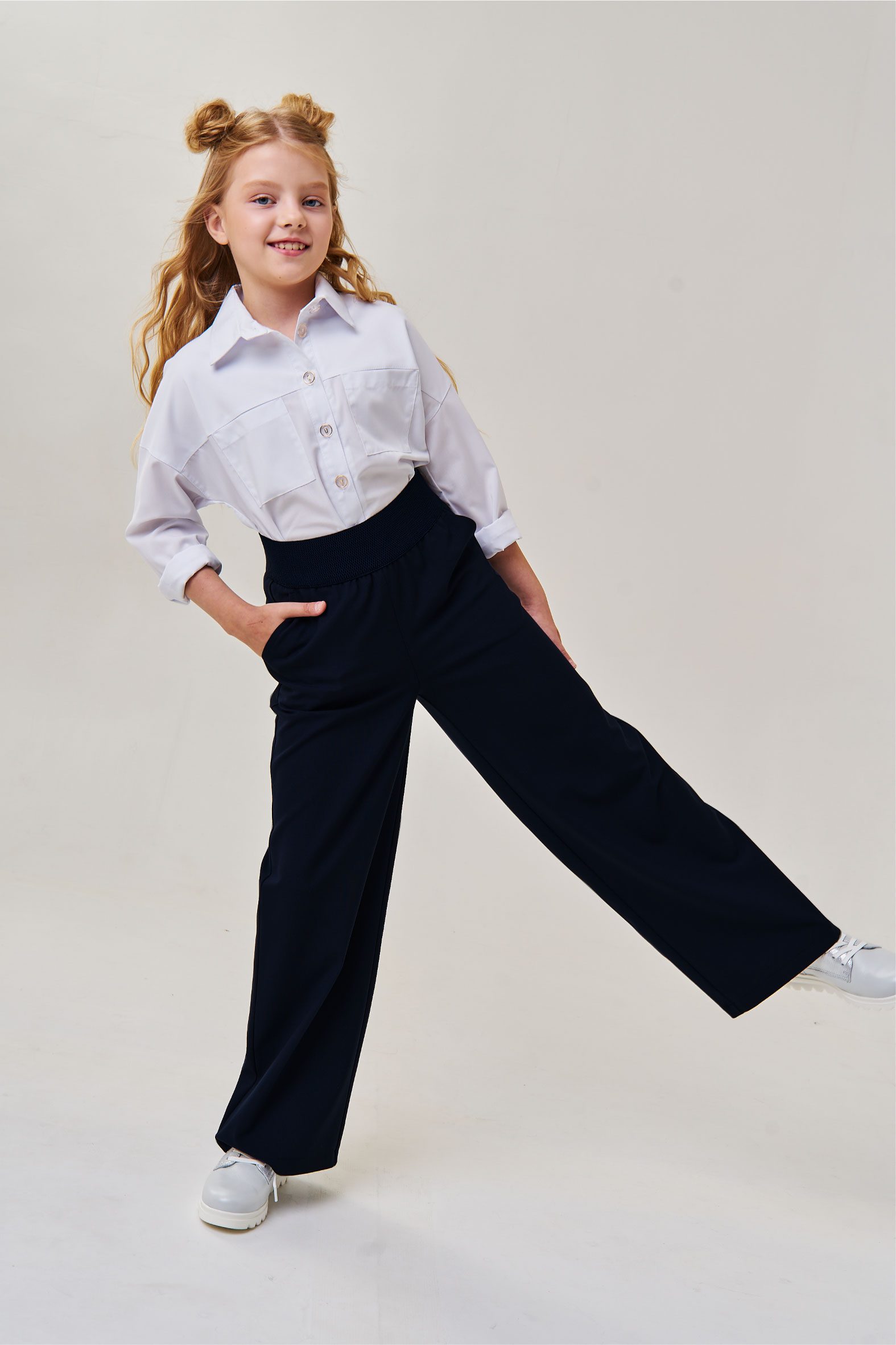 Школьные брюки палаццо для девочек